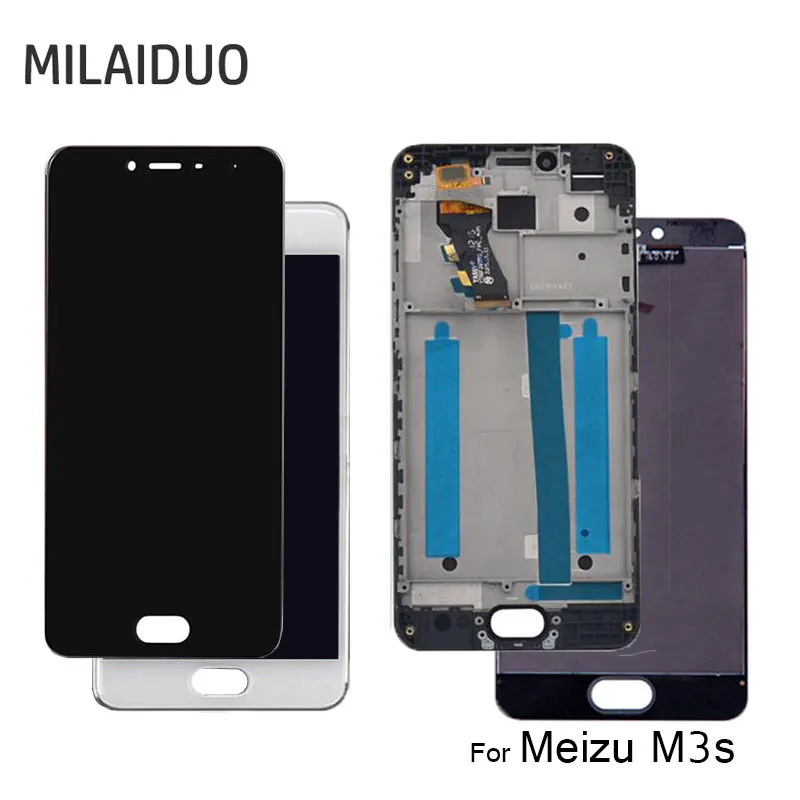 

LCD Display For Meizu M3S Touch Screen Digitizer Assembly Replacement Black White No Frame 5.0'' 1280x720 100% Tested