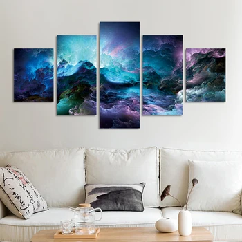 

Artwork 5 Panel Abstract Wall Art Canvas Prints poster Abstract Colorful Cloud Painting for Modern Home Decor Picture картина