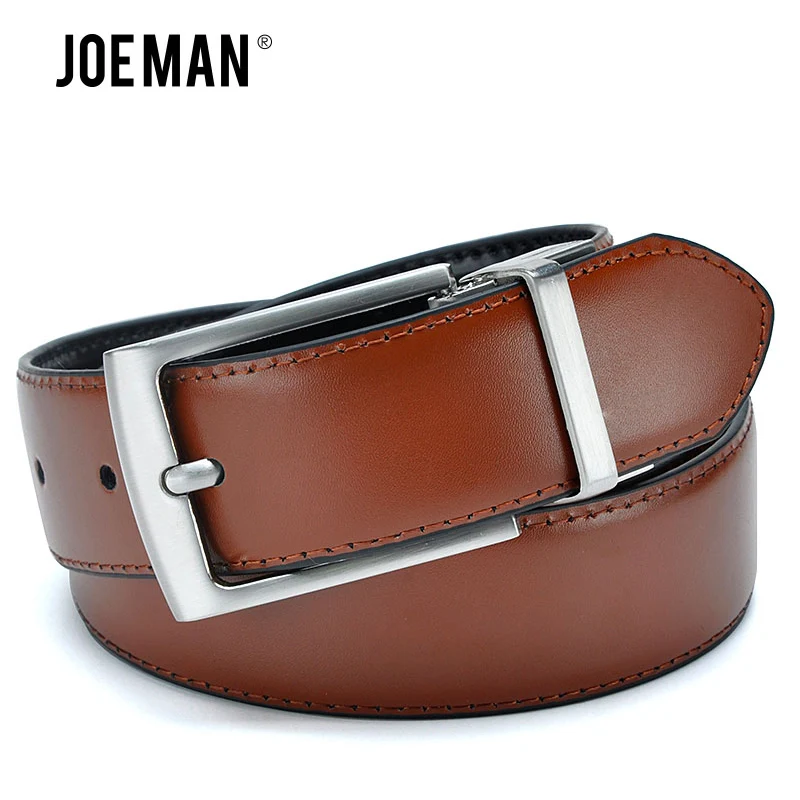

Revolvable Buckle Belts For Men Luxury Design Leather Belts High Quality Brown Color And Black Color On the Belt