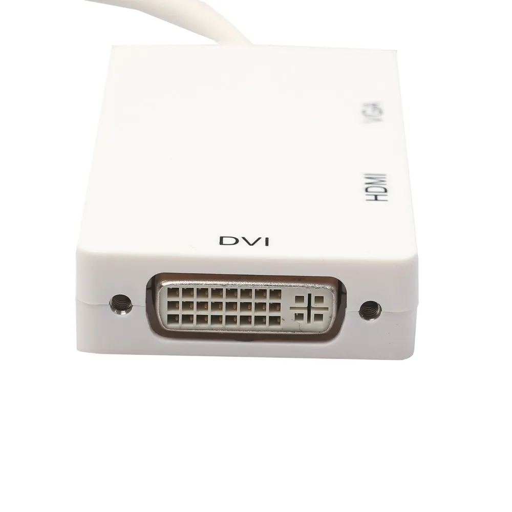 3 в 1 Thunderbolt Mini DP DisplayPort Male To HDMI DVI VGA Женский адаптер конвертер кабель для Apple MacBook Air