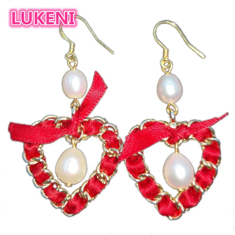 

2018 new fashion Korean gold earrings pearl bow-knot long earrings Drop earrings jewelry earrings For women