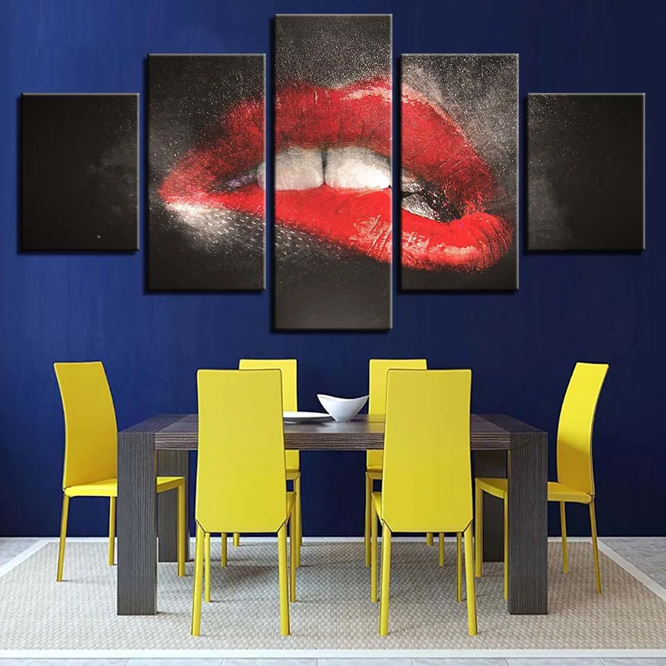 HD-Pictures-Printed-On-Canvas-5-Pieces-Bite-Lips-Posters-Home-Decoration-For-Living-Room-Modular (1)
