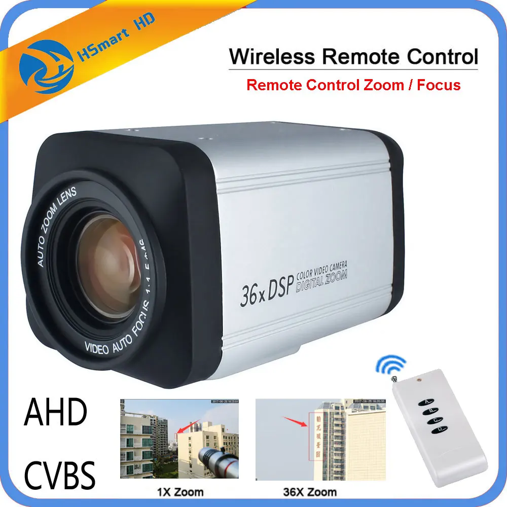 US $82.36 Wireless Remote Controller 36x Optical Zoom Hd Ahd 1080p Auto Focus Cctv Box Camera For Ahd Dvr