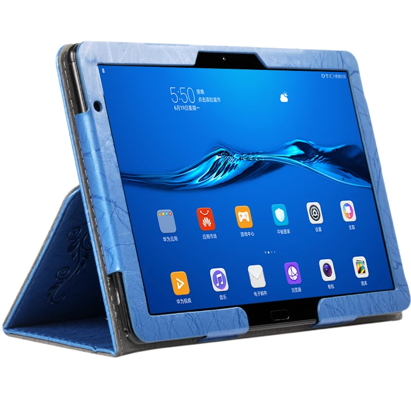 Новое модное платье с принтом цветок чехол для huawei MediaPad M5 lite 10 BAH2-W19/L09/W09 10,1 "чехол из искусственной кожи (полиуретан) с откидной крышкой с