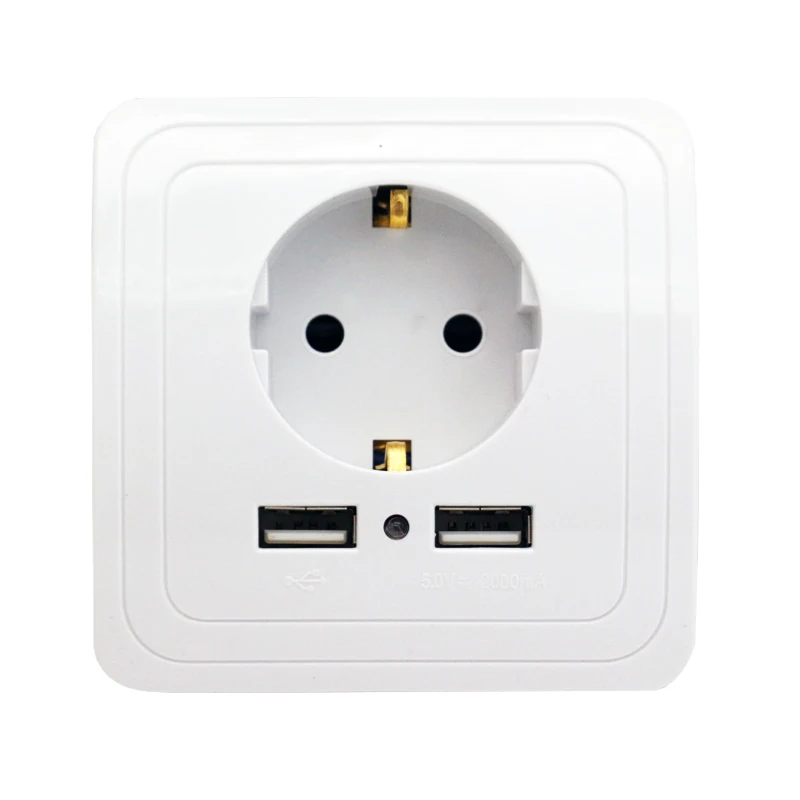 Настенная розетка Minitiger с usb 5 В 2 А двойная настенная зарядное устройство