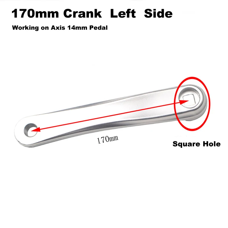 MTB горный велосипедный Кривошип 170 мм велосипед квадратное отверстие Кривошип ромбовидное отверстие коленчатый набор Ремонт Часть левый кривошипный рычаг