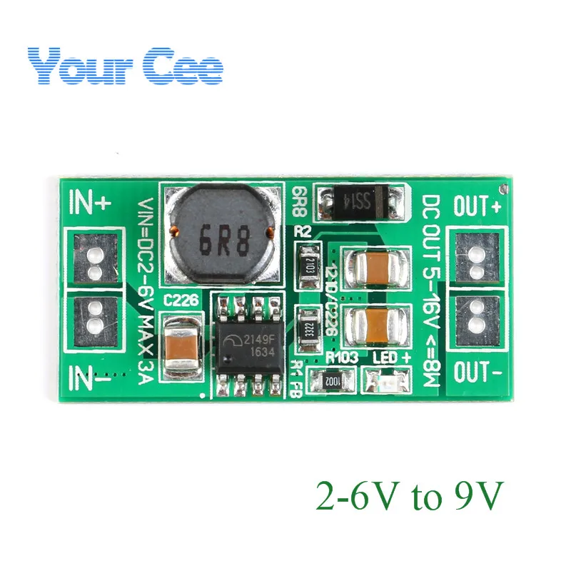 

2pcs Boosting converter Power Supply Module Step Up Converter DC-DC Voltage Regulator Adjustable PCB Board 3.3V 3.7V 5V to 9V