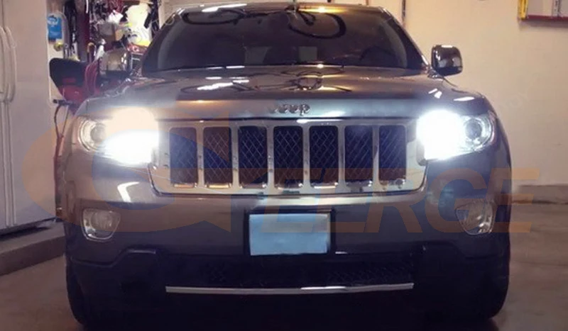 Для Jeep Grand Cherokee 2011 2012 2013 HID головной светильник ультра яркий белый отражатель 3157 светодиодный лампы дневного света DRL светодиодный светильник