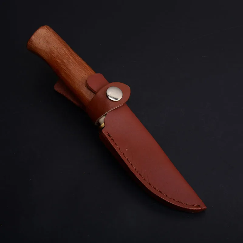 handemade fixed blade knife wood handle outdoor camping hunting survival pocket edc tools (6)