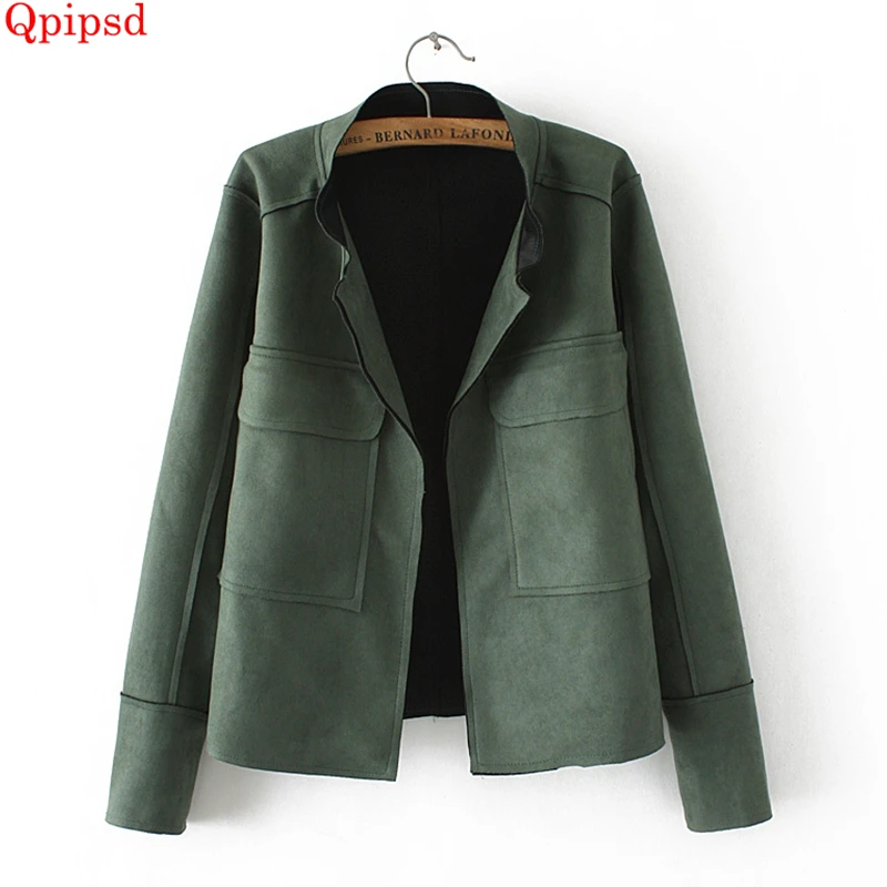 

Spring autumn new suede jacket coat 2018 Korean large size womens clothing long sleeve suede coats female short loose overcoat