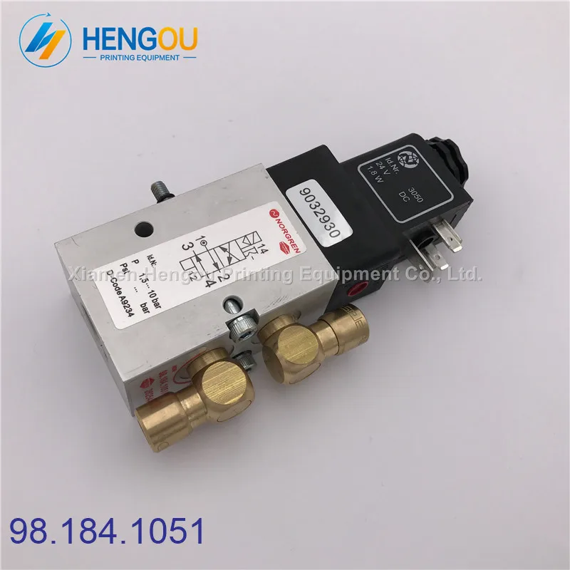 

5 PCS DHL Free Shipping 98.184.1051 Hengoucn SM102 CD102 Machine Solenoid Valve 98.184.1051 2625484 Hengoucn Machine Parts