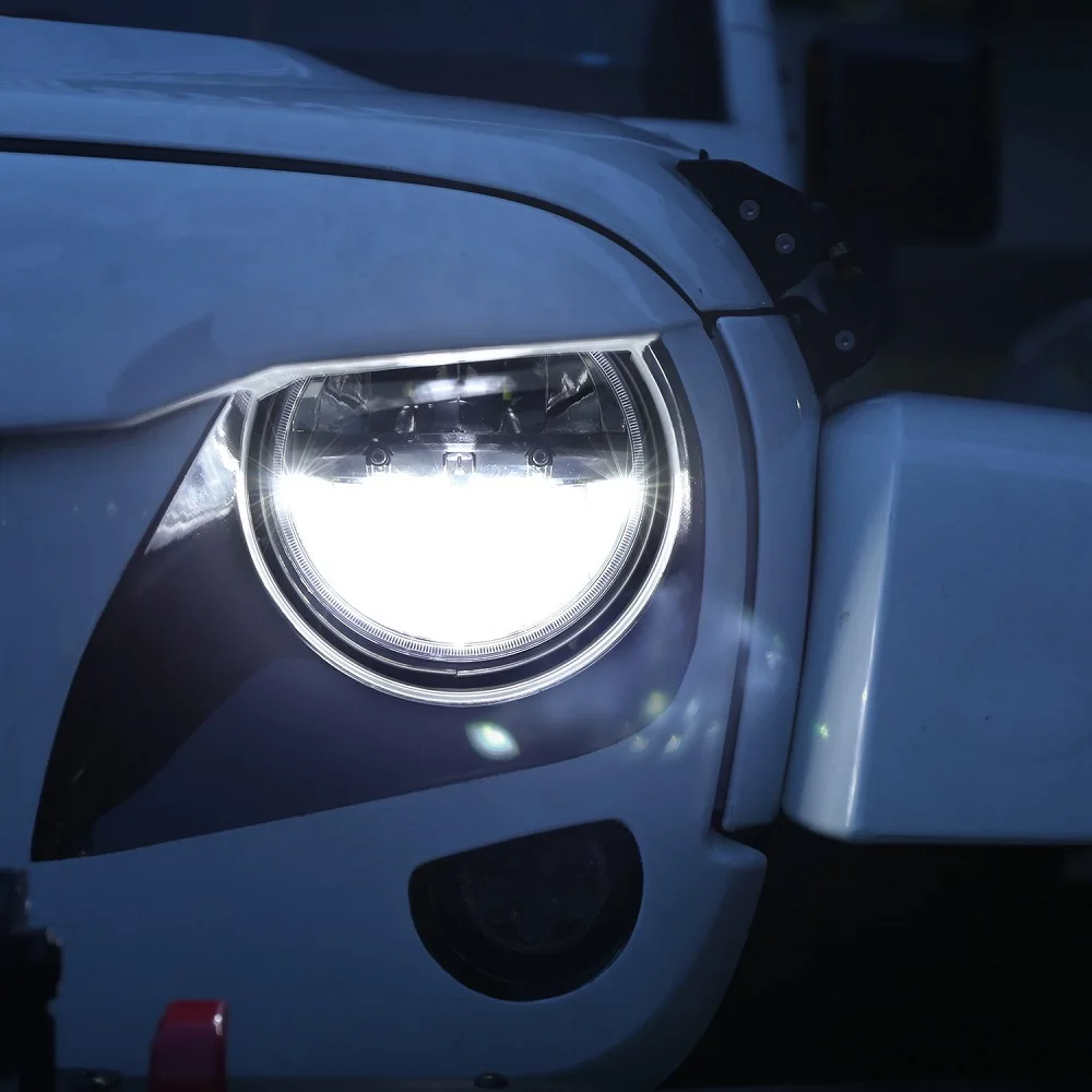 7 Inch LED Headlight For Land Rover Defender 90110 7 Projector Daymaker Headlamp Replacement For Jeep wrangler JK LJ TJ CJ (6)