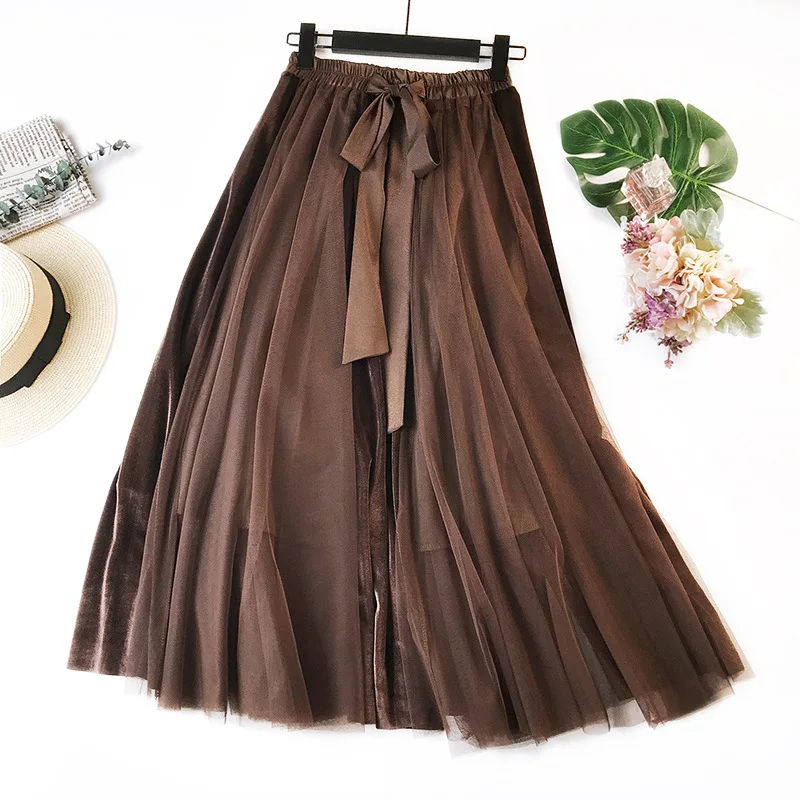 Fashion Pleated Skirt Female Casual Lace-Up women skirt Vintage Blue Patchwork Tutu Skirt Women High Waist Long Maxi Skirt Fashion Pleated Skirt Female Casual Lace-Up women skirt Vintage Blue Patchwork Tutu Skirt Women High Waist Long Maxi Skirt
