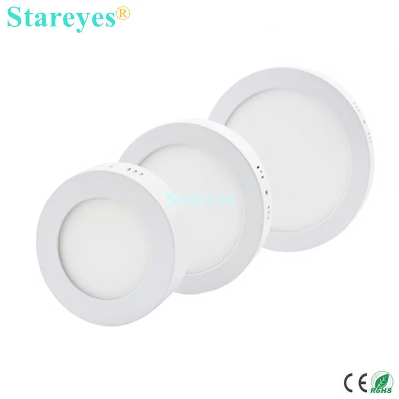 

1 piece Round Surface Mounted LED Panel light 6W 12W 18W 24W AC85-265V 2835SMD LED Downlight bulb lamp led ceiling light