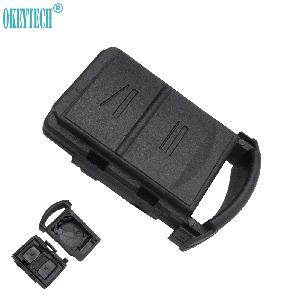 OkeyTech 2 Button Blank Remote Car Key Case Shell For Vauxhall Opel Corsa C Combo Tigra Meriva No Battery Position Free Shipping