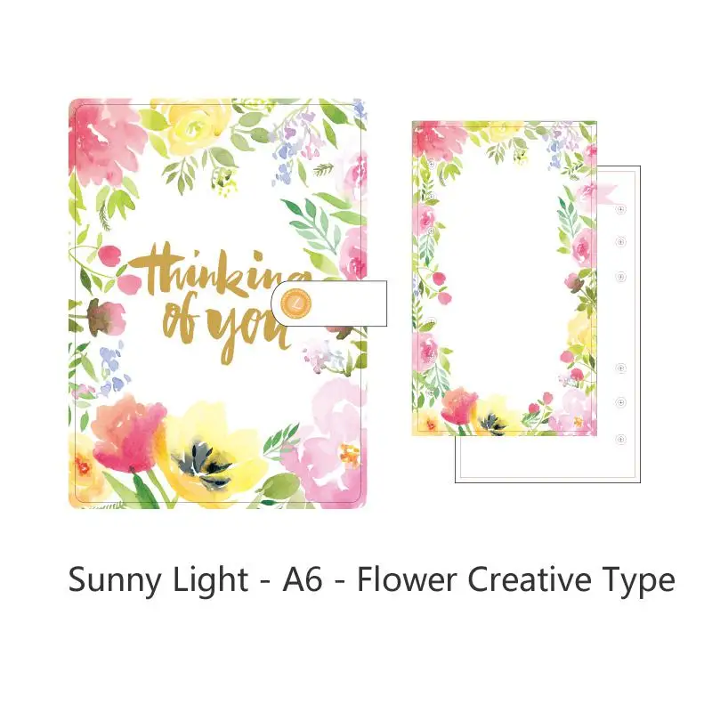 us 26 56 30 off lovedoki summer flower series retro notebooks and journals spiral planner a5 vintage diary korean stationery set school supplies in flower stationery