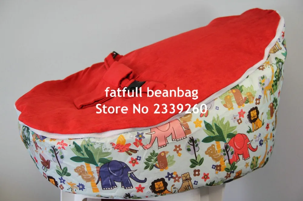 COVER ONLY, NO FILLINGS-Comfortble Pink Infant Bean Bag Soft Sleeping Bag Portable Seat Without beans