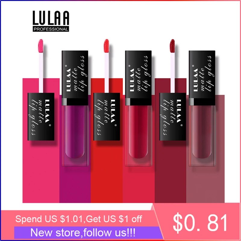 

LULAA Matte Liquid Lipstick Waterproof Moisturizer Smooth Lip Stick Long-lasting Lip Tint Cosmetic Lip Makeup