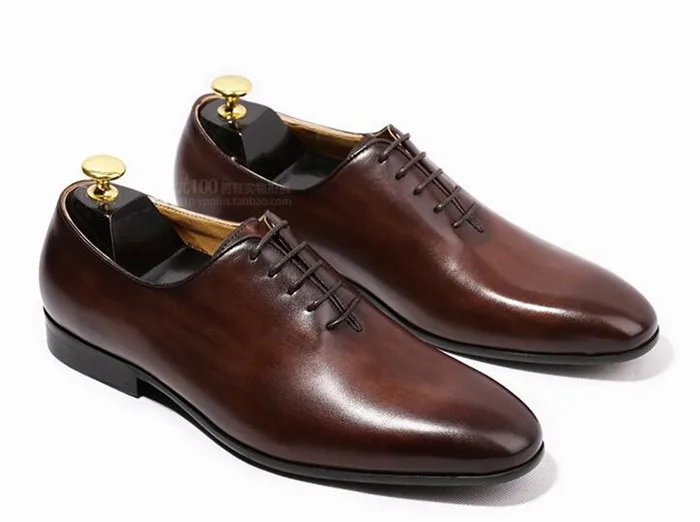 Ретро обувь ручной работы туфли-оксфорды Goodyear итальянские деловые туфли дерби обувь круглый носок Кружево на шнуровке в европейском и