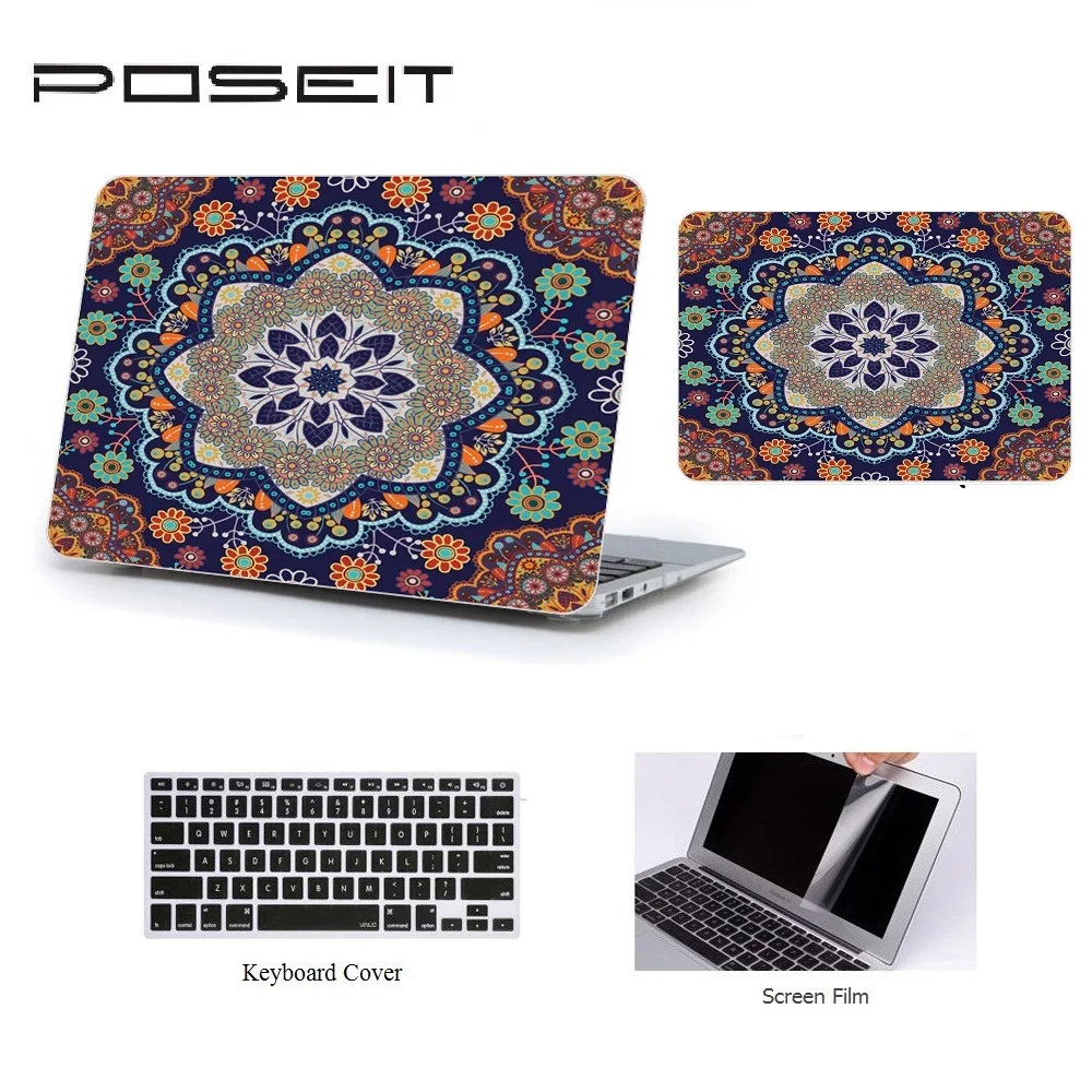 Laptop Hard Case Cover+Keyboard Cover+Screen Film For 2018 New Apple Macbook Air 11 Air 13 A1932 13 15 Touch Bar A1989/A1990