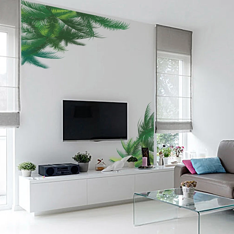 Green Tree Wall Sticker Living Room Bedroom Decoration Tv Background Home Decor Wall Decal Pvc Landscape Mural Art Poster