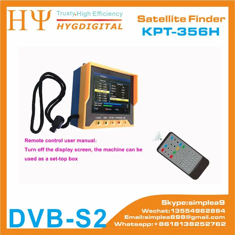 [Подлинный] KPT-356H 3,5 inchHandheld TFT lcd Многофункциональный(DVB-S/S2) цифровой спутниковый искатель лучше satelink WS-6906 6933