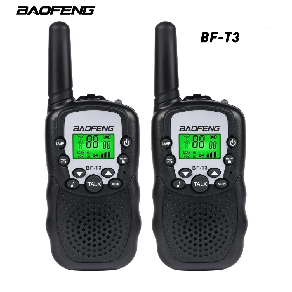 Baofeng BF-T3 портативная рация для детей на открытом воздухе 0,5 Вт 8/22CH ЖК-дисплей портативный двухсторонний радиоприемопередатчик