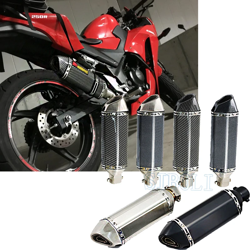 

Motorcycle Slip On Stainless Steel Titanium Color For Brand Exhaust Muffler Pipe Escape Moto DB Killer Pit Dirt Bike AK092
