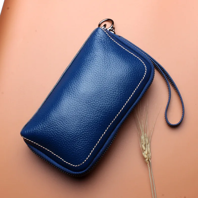 

New Women's Leather Handbag Holder European and American Leather Headwear Holder Long Wallet