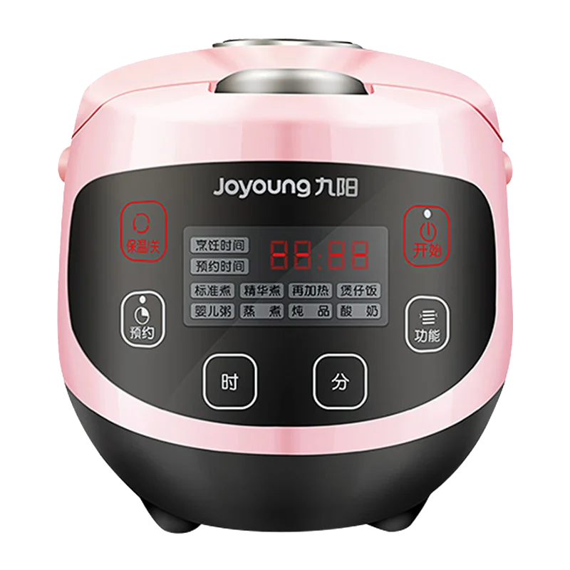

Jy16 pink 2L automatic mini rice cooker rice cooker electric Leben Porridge Cooking 8 menu 24H booting Ceramic Crystal Liner pot