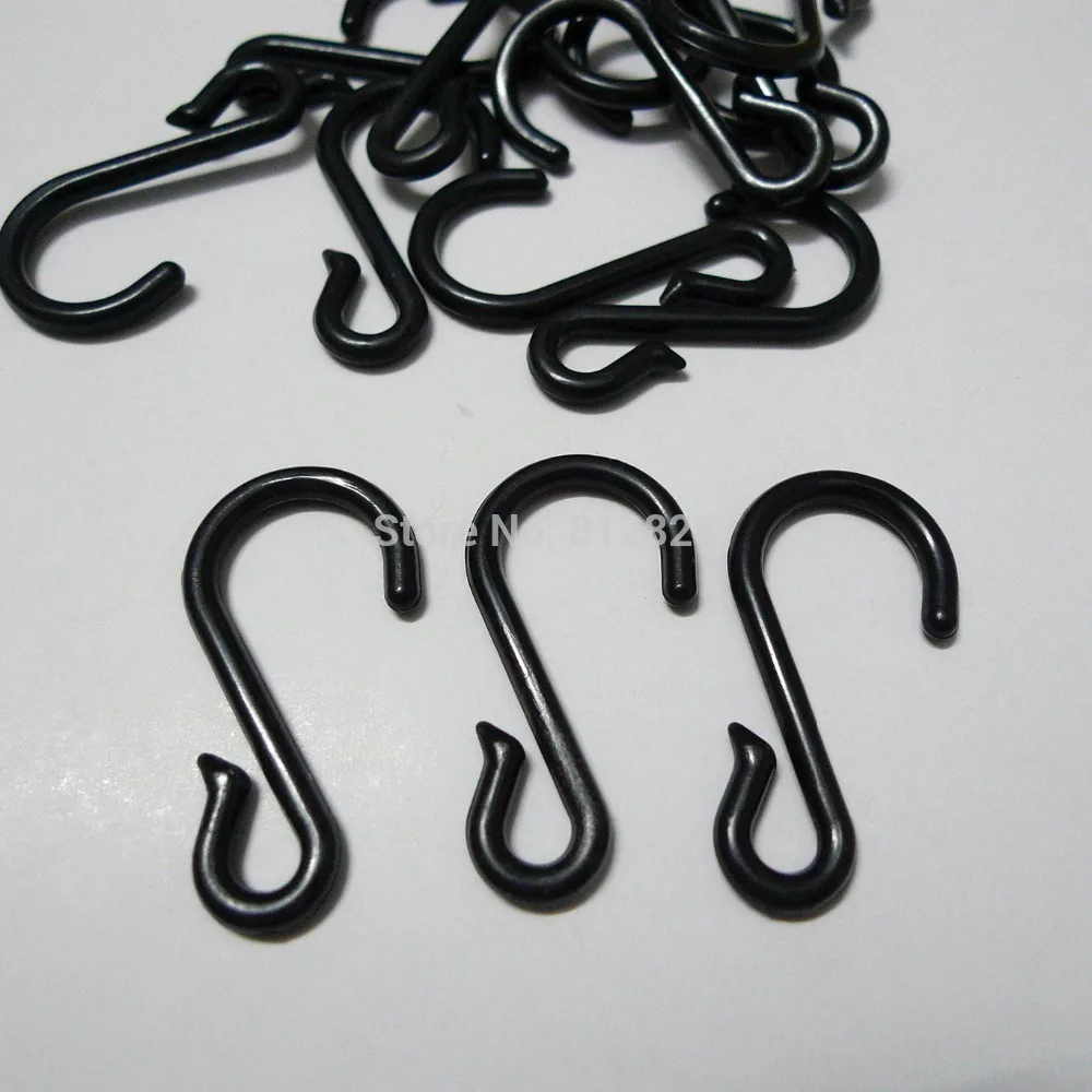 200 шт. S образные крючки вешалки из черного пластика|hook hanger|plastic s shaped hookss hooks |