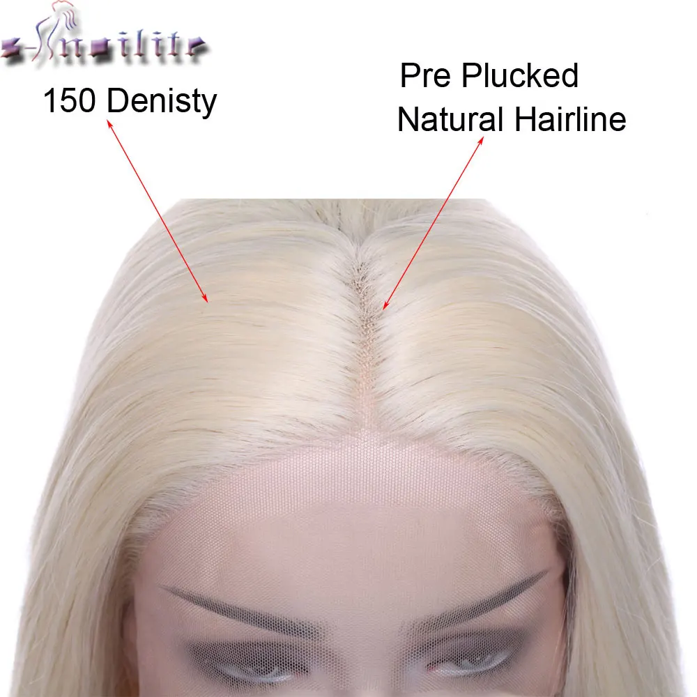 S-noilite Боб Омбре синтетический кружевной передний парик прямой средний пробор тупые парики термостойкие волосы Замена парик для женщин