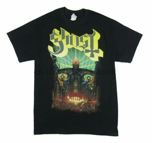 Ghost B. C. Cathedral Skull Papa Emeritus черная футболка новая официальная|Футболки| |