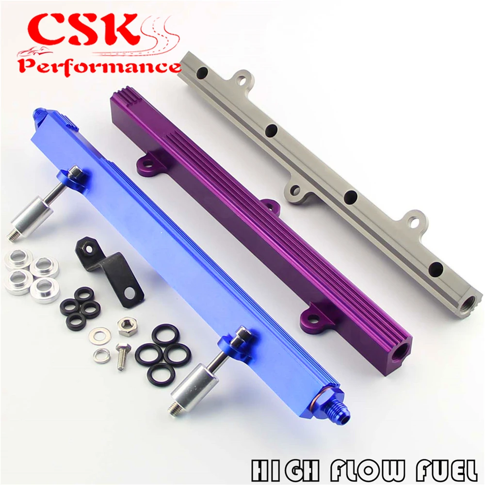 

Aluminum Fuel Injector Inject Rail Fit For MR2 SW20 Celica ST205 Gen3 3S-GTE Purple/Blue