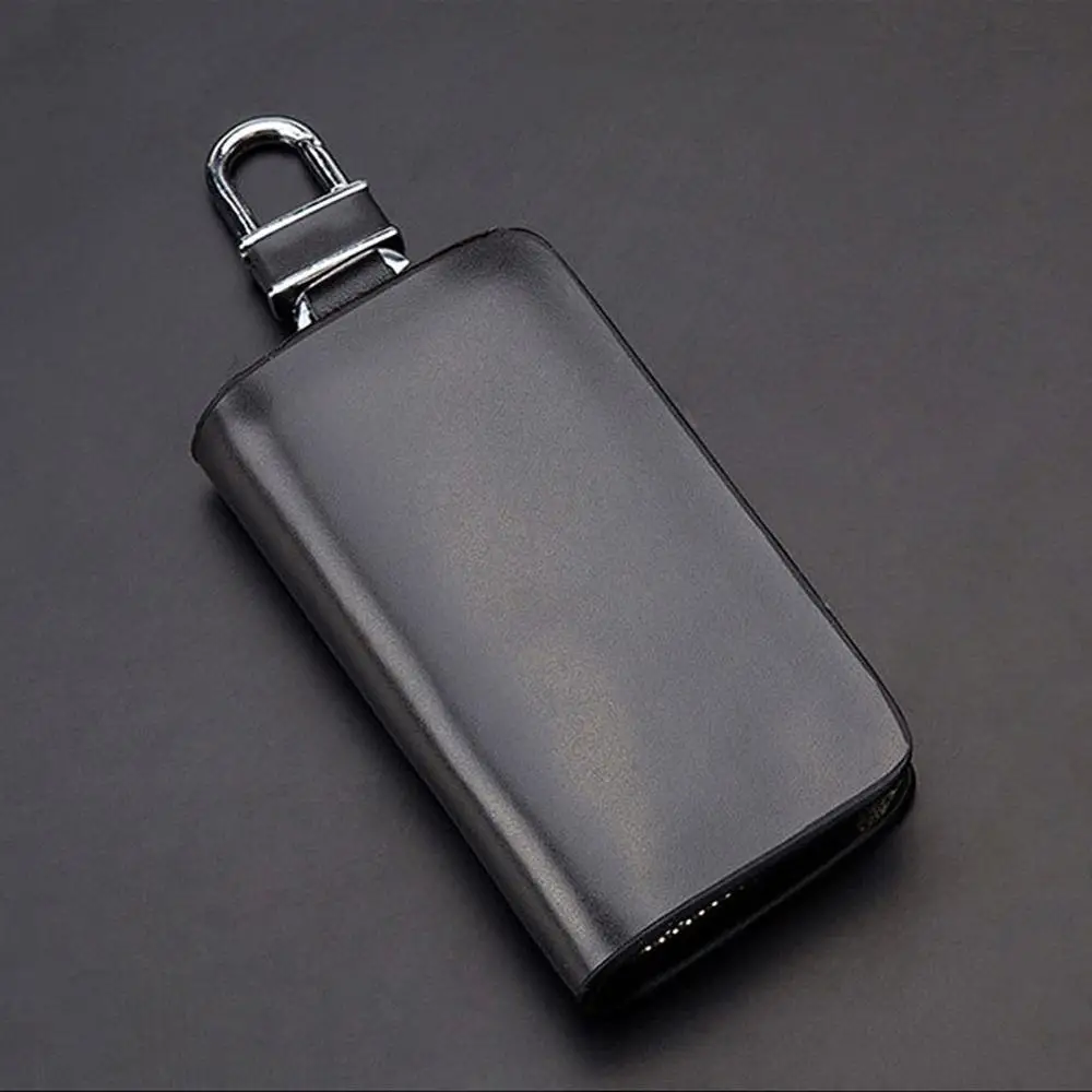 

Fashion Men Leather Car Key Bag Zipper car key case in universal car logo