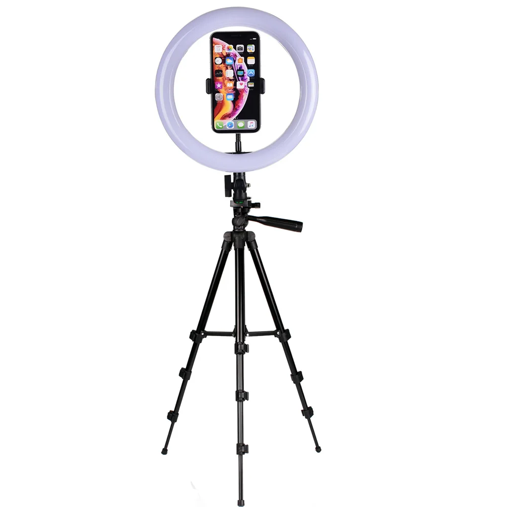 Video Light 26 CM Annular Lamp LED Ring Light for Youtube Photo Shooting Tripod for Camera Photography Studio with Phone Holder