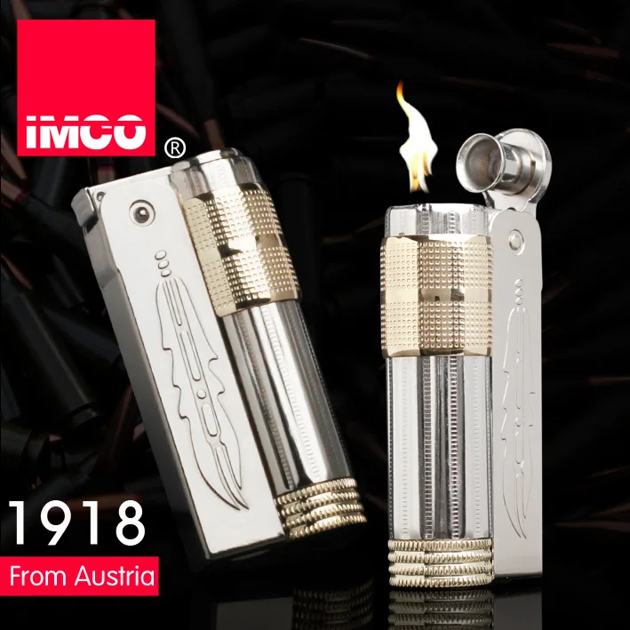 Подлинная Австрия IMCO бренд стальная Зажигалка для масла. винтажная Золотая керосиновая зажигалка, Мужская зажигалка для сигарет