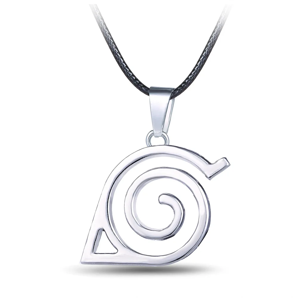 熱い アニメ naruto konohanourakakurenomura ロゴ ネックレス スライバー金属ペンダントコスプレアクセサリー ad(China (Mainland