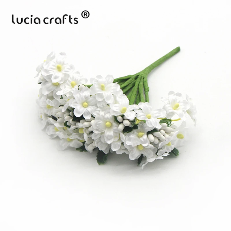 Lucia crafts 1 пачка 115 мм шелковая ткань искусственный букет цветов для Свадебная вечеринка в отеле дома DIY художественное украшение A0402