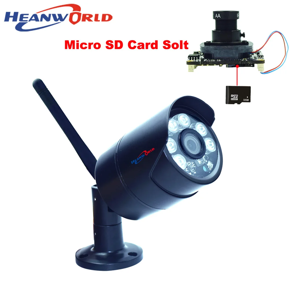 Наружная Водонепроницаемая беспроводная IP камера Heanworld 1080 МП P Wi Fi micro SD карта веб