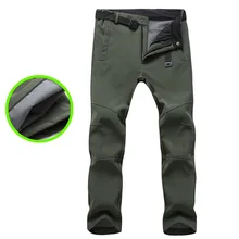 Высокое качество уличные осенне-зимние утепленные флисовые теплые мягкие эластичные водонепроницаемые военные брюки для мужчин