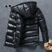 Зимняя хлопковая куртка для мальчиков; детское хлопковое пальто; детские парки; новая куртка с капюшоном для мальчиков; одежда для детей; плотная верхняя одежда для детей