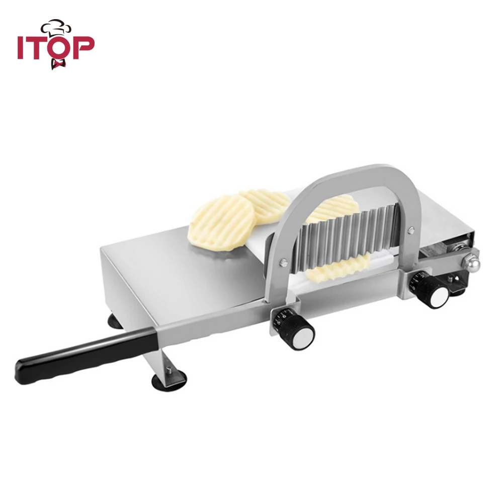 

ITOP Manual Ripple, spike potato cutting machine French Fries Cutter Potato Slicer Stainless Steel Vegetable Fruit Tools