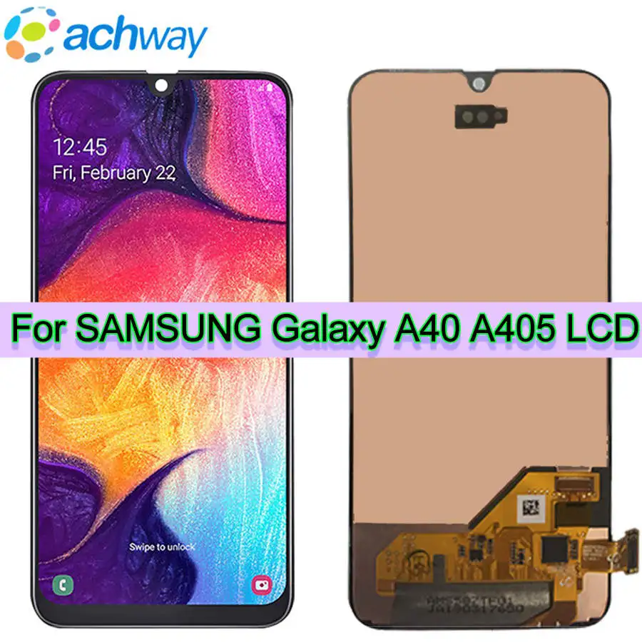 

5.9For Samsung Galaxy A40 LCD A405 A405F SM-A405F Display Touch Screen Digitizer Assembly A40 2019 For SAMSUNG A40 LCD A405DS