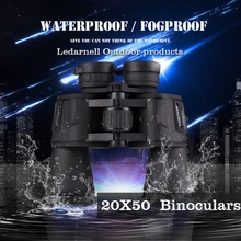 Ledarnell 20X50 HD водонепроницаемый портативный бинокль для охоты телескоп туризм оптический открытый спортивный окуляр