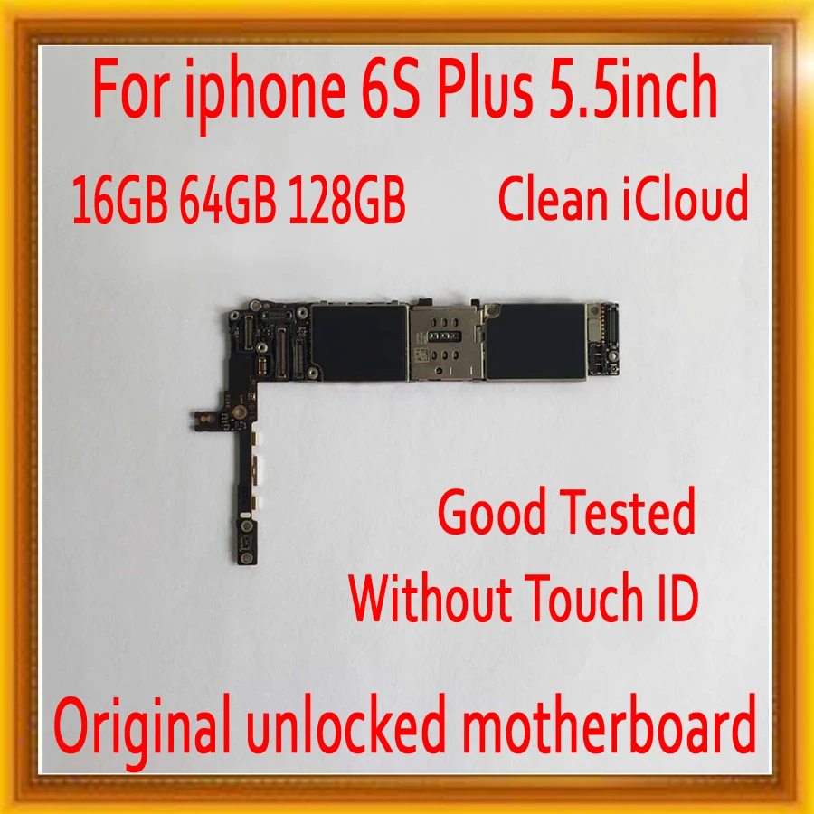 100 Original unlocked for iPhone 6S Plus 5 5inch font b Motherboard b font without Touch