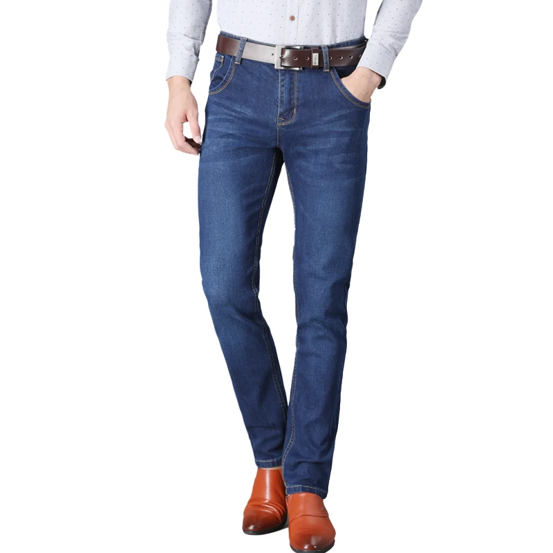 

2018 Spring and Autumn Fashion New Men's Boutique Denim Trousers / Men's slim fits Stretch Blue Jeans