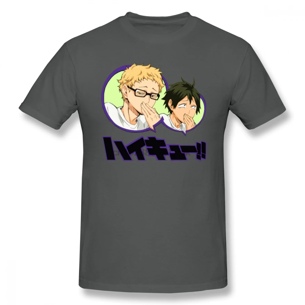 Футболка Tsukishima Kei Haikyuu из аниме для косплея Мужская хлопковая футболка большого