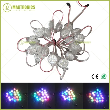 

20pcs DC12V 30mm WS2811 3 5050 LEDs RGB Pixel LED Module Transparent Cover IP68 Free shipping