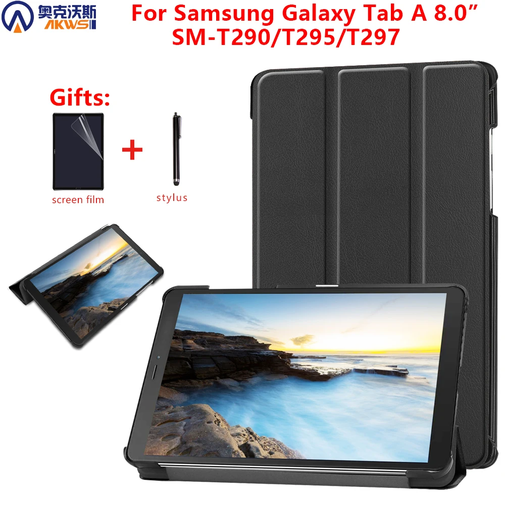 Чехол для планшета для samsung Galaxy Tab 8 SM-T290 SM-T295, ультра тонкий кожаный чехол-подставка для Galaxy Tab A 8,0 T290 T297 чехол